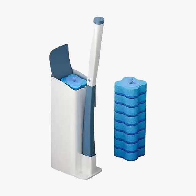 Toilet Cleaning Wand Set with 8 Replacement Heads