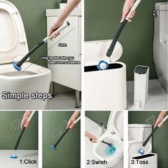 Toilet Cleaning Wand Set with 8 Replacement Heads