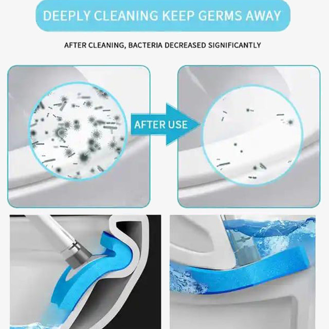 Toilet Cleaning Wand Set with 8 Replacement Heads