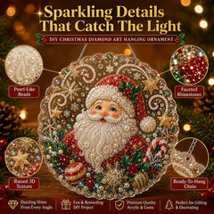 Christmas Pearl Diamond Art Suncatcher Kit – DIY Sparkling Ornament
