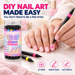 💅🎨 40% OFF! 24-Color Dual-Tip Nail Art Pens ✨ DIY Your Own Halloween, Christmas &amp; Everyday Nail Designs 🎃🎄