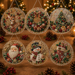 Christmas Pearl Diamond Art Suncatcher Kit – DIY Sparkling Ornament