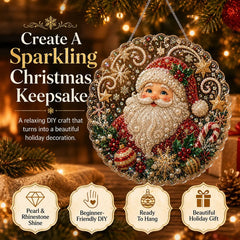 Christmas Pearl Diamond Art Suncatcher Kit – DIY Sparkling Ornament