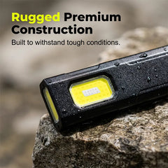 Magnetic Hands-Free Work Light - Dual Mode LED &amp; COB, Ultra-Light Clip