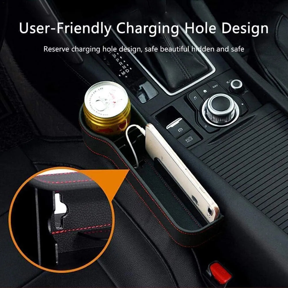 PU Leather Car Seat Gap Organizer, Fill the Console Gap