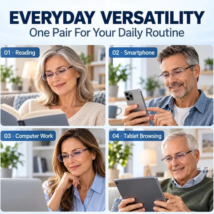 Auto-Focus Near &amp; Far Reading Glasses – Blue-Light Everyday Readers