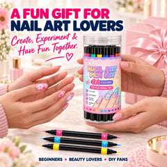 💅🎨 40% OFF! 24-Color Dual-Tip Nail Art Pens ✨ DIY Your Own Halloween, Christmas &amp; Everyday Nail Designs 🎃🎄
