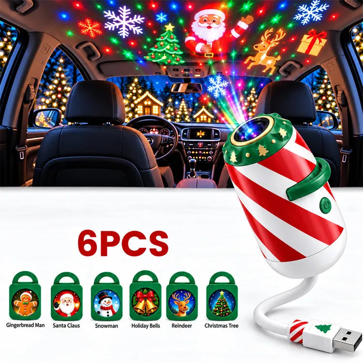 Christmas Car Window Projector Light – Festive Scenes on Glass