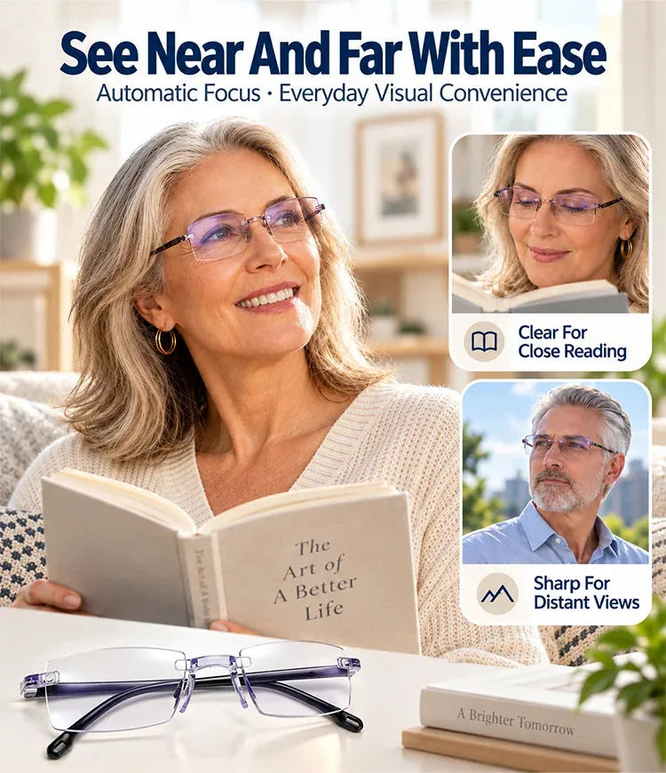 Auto-Focus Near &amp; Far Reading Glasses – Blue-Light Everyday Readers