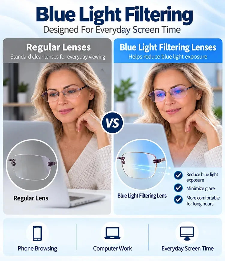 Auto-Focus Near &amp; Far Reading Glasses – Blue-Light Everyday Readers