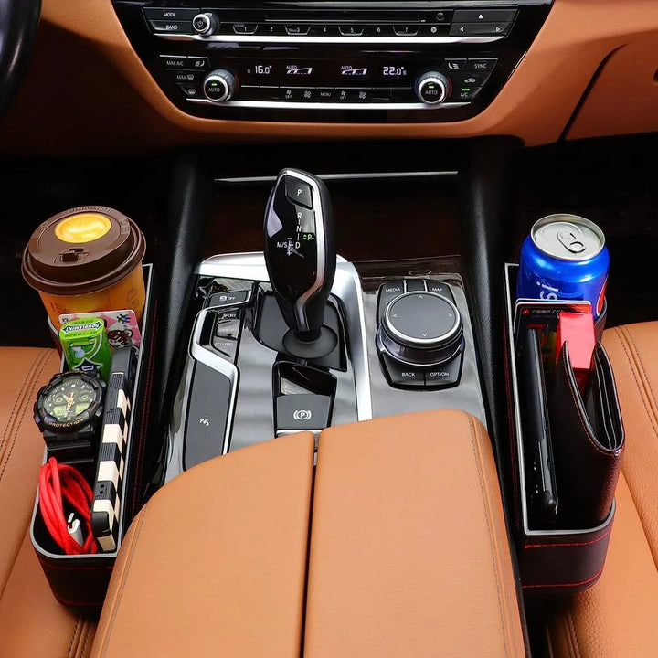 PU Leather Car Seat Gap Organizer, Fill the Console Gap