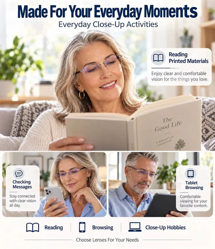 Auto-Focus Near &amp; Far Reading Glasses – Blue-Light Everyday Readers