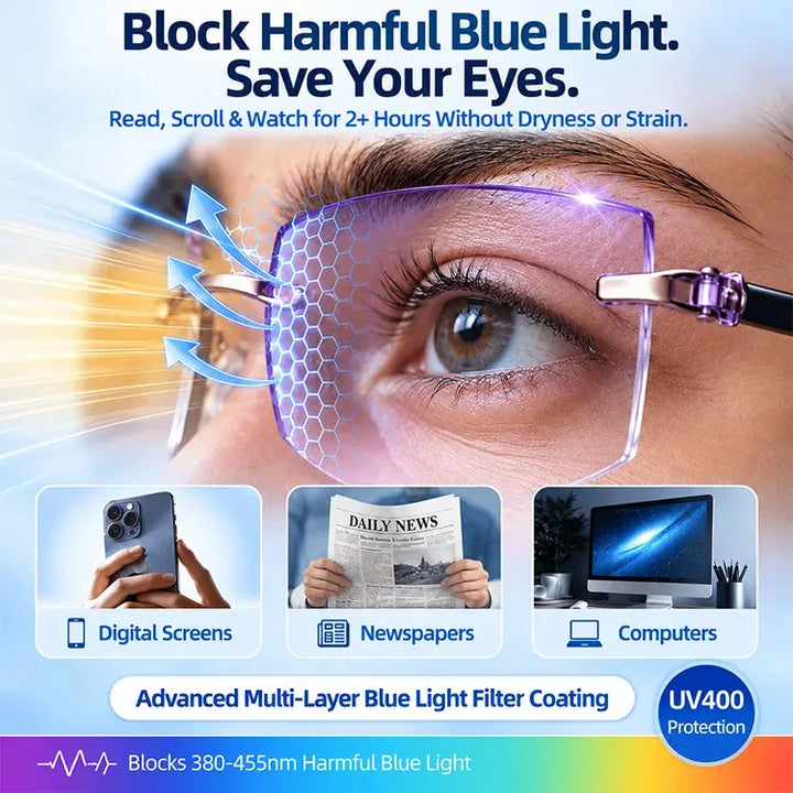 Auto-Focus Near &amp; Far Reading Glasses – Blue-Light Everyday Readers