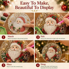 Christmas Pearl Diamond Art Suncatcher Kit – DIY Sparkling Ornament