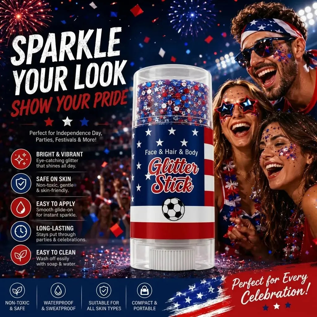 Twist-Up Glitter Stick — Swipe-On Sparkle for Face, Hair &amp; Body
