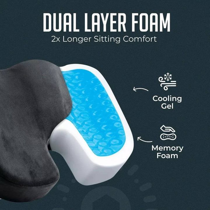 Best Gel Memory Foam Seat Cushion for Tailbone &amp; Sciatica Pain Relief