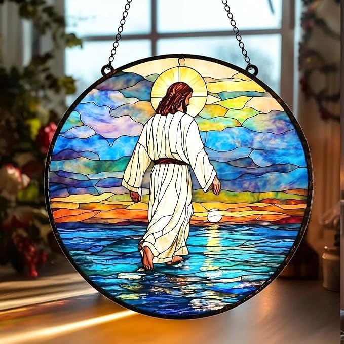 Lady of Guadalupe Stained Glass Suncatcher - Velloraco