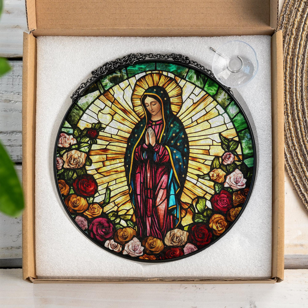 Lady of Guadalupe Stained Glass Suncatcher - Velloraco