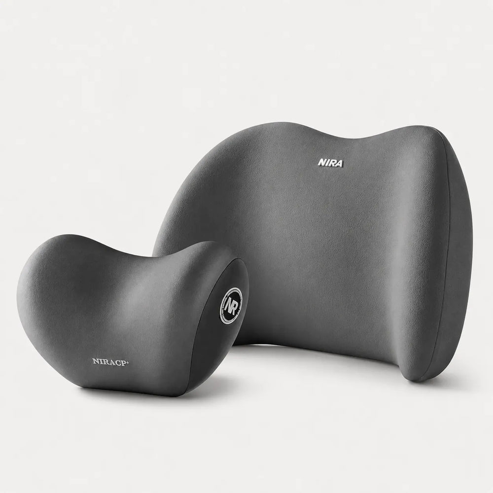 Velloraco Neck + Lumbar Set in Deep Gray