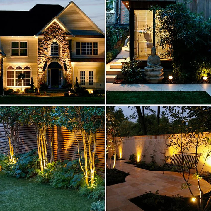 Solar Powered Outdoor Spotlights | Automatic Dusk to Dawn Yard Lights