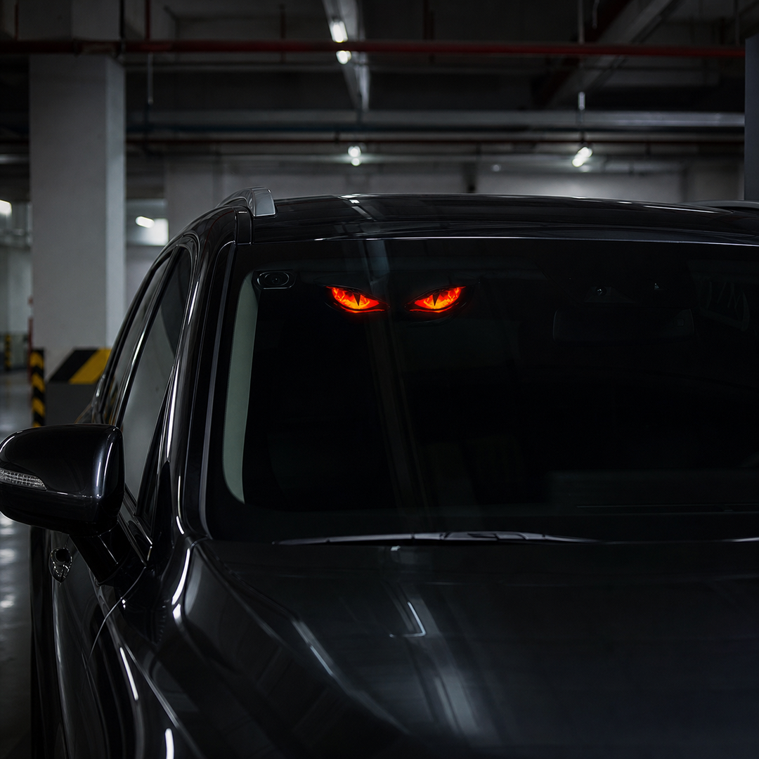 Devil Eyes Solar Motion Sensor LED Car Light