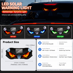 Devil Eyes Solar Motion Sensor LED Car Light