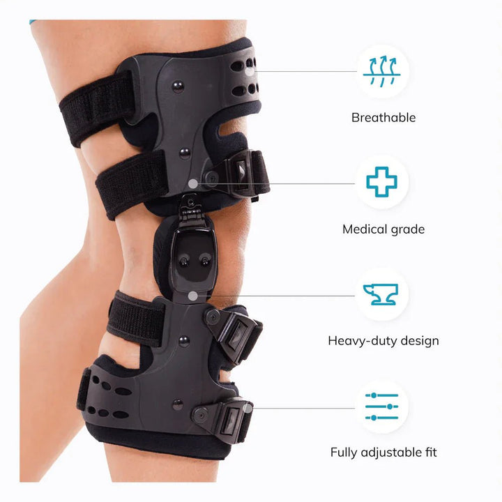 Osteoarthritis Relief Knee Brace | Medial and Lateral OA Support for Bone - on - Bone Arthritis Pain - Velloraco