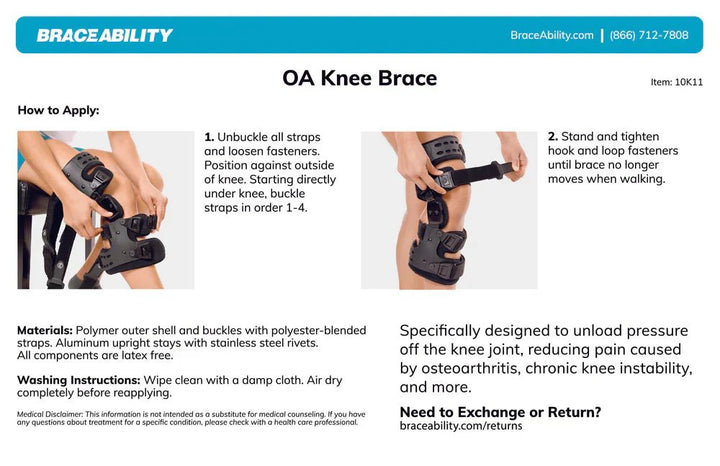 Osteoarthritis Relief Knee Brace | Medial and Lateral OA Support for Bone - on - Bone Arthritis Pain - Velloraco