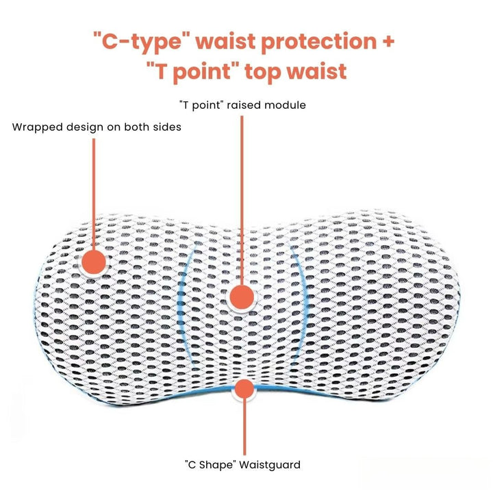 Premium Lumbar Support Cushion – Ergonomic Memory Foam Back Support for Office, Car &amp; Home - Velloraco