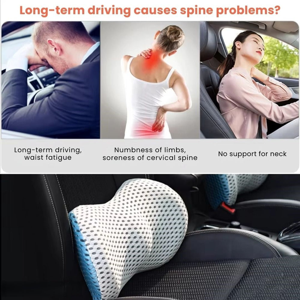 Premium Lumbar Support Cushion – Ergonomic Memory Foam Back Support for Office, Car & Home - Velloraco