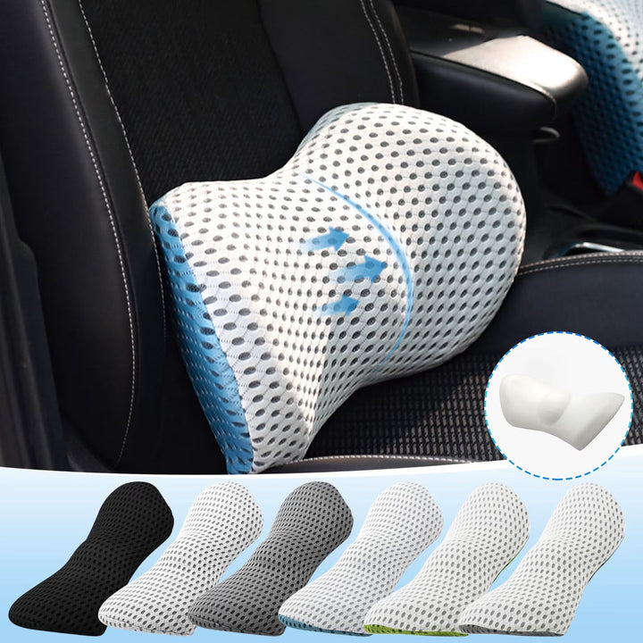 Premium Lumbar Support Cushion – Ergonomic Memory Foam Back Support for Office, Car &amp; Home - Velloraco
