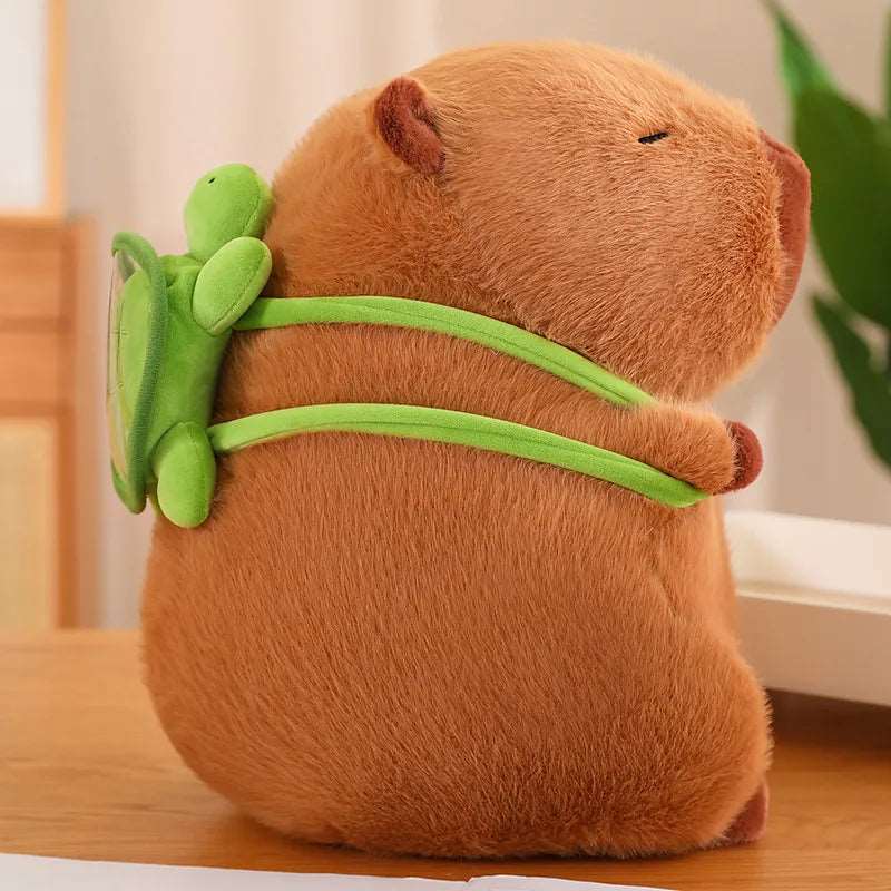 Soft Capybara with practical turtle backpack - Velloraco