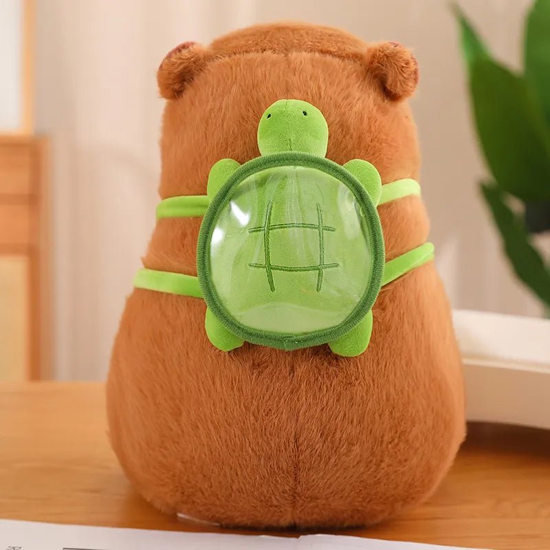 Soft Capybara with practical turtle backpack - Velloraco