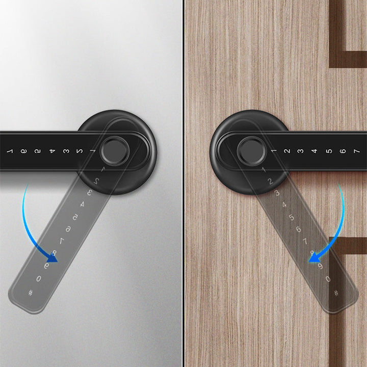 Fingerprint Smart door lock handle with Bluetooth APP control
