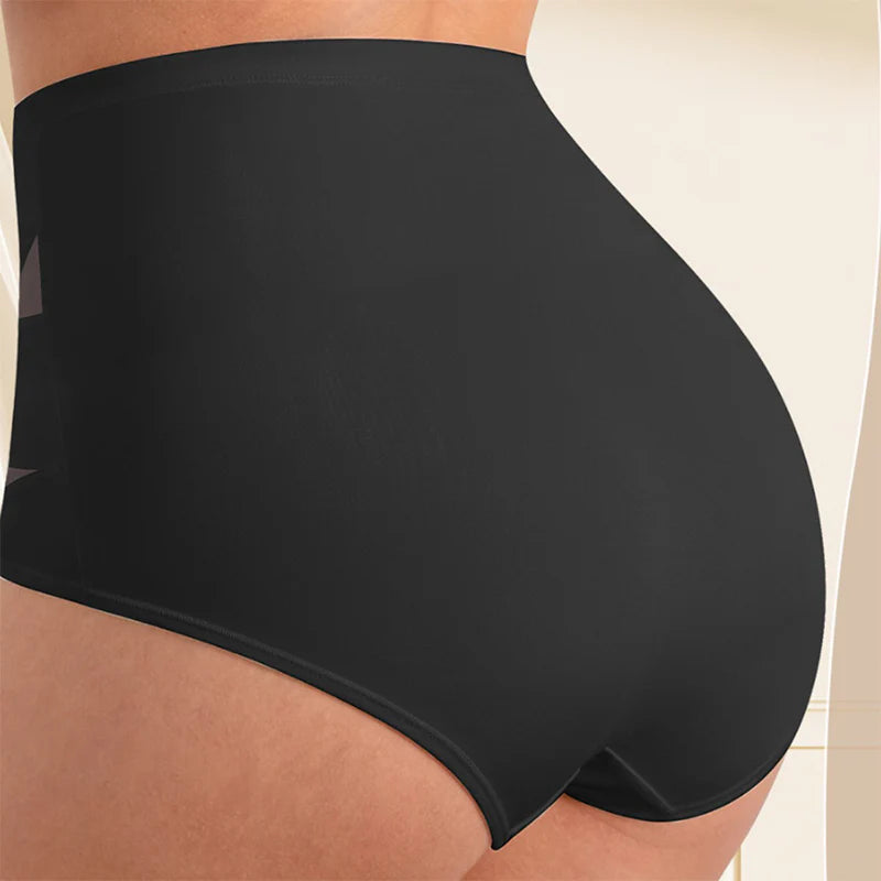 (Buy 1 Get 3)High-Waist Cross Tummy Control Panties – Plus-Size Friendly