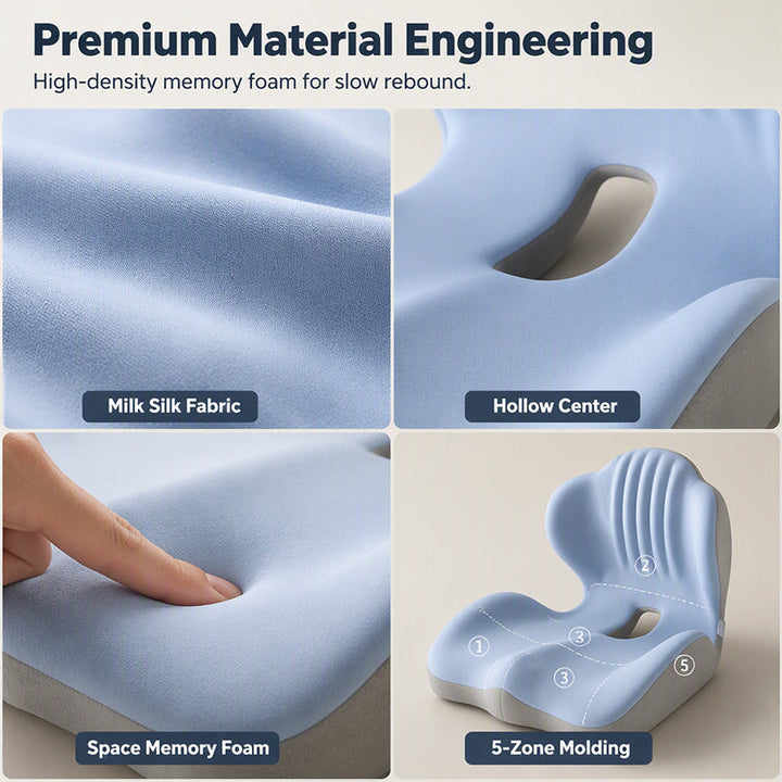 All‑Day Comfort Cushion – Lumbar &amp; Seat Support in One
