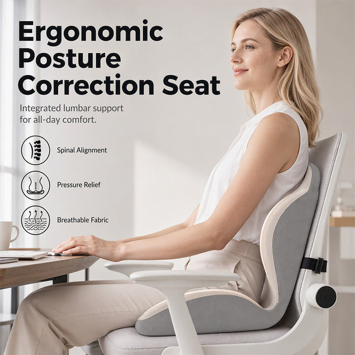 All‑Day Comfort Cushion – Lumbar &amp; Seat Support in One