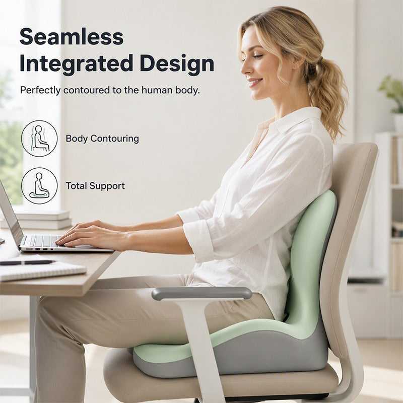 All‑Day Comfort Cushion – Lumbar &amp; Seat Support in One