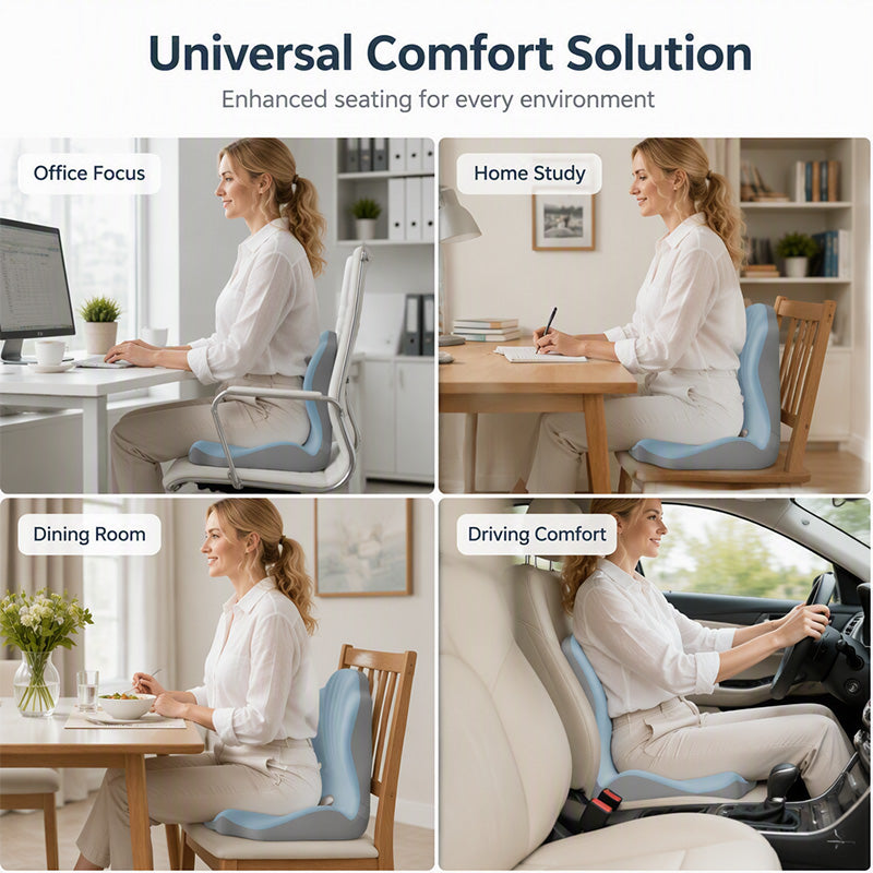 All‑Day Comfort Cushion – Lumbar &amp; Seat Support in One