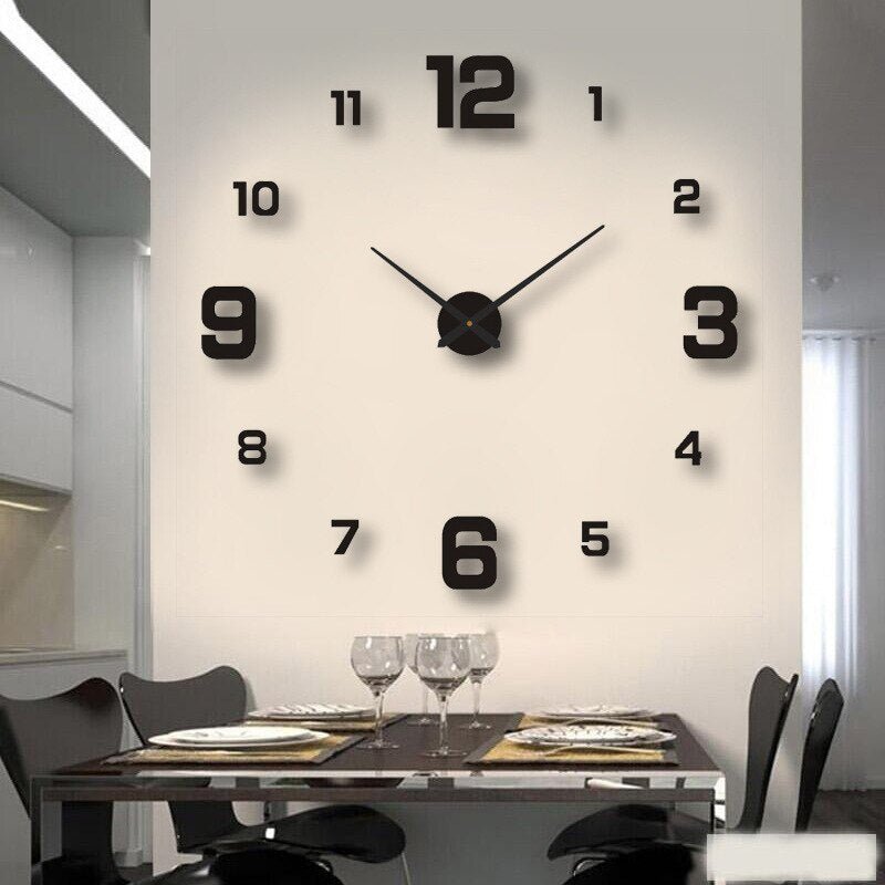 Unique Black Wall Clock | Innovative Design, Quartz Movement & Ideal for Home Decor - Velloraco