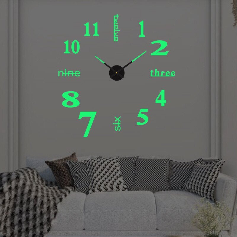Unique Black Wall Clock | Innovative Design, Quartz Movement &amp; Ideal for Home Decor - Velloraco