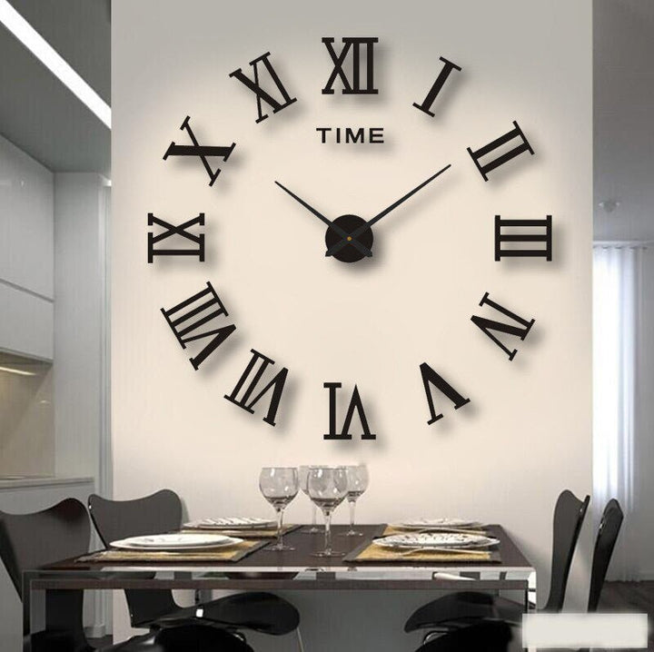 Unique Black Wall Clock | Innovative Design, Quartz Movement &amp; Ideal for Home Decor - Velloraco