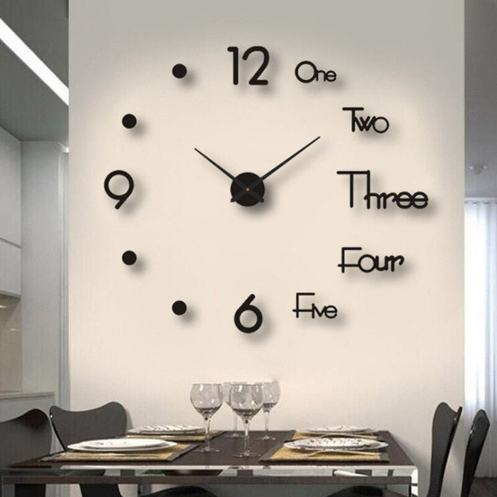 Unique Black Wall Clock | Innovative Design, Quartz Movement &amp; Ideal for Home Decor - Velloraco