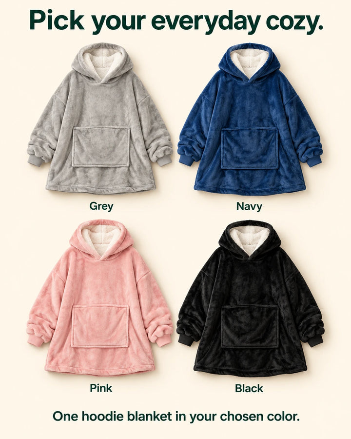 Oversized Fleece Hoodie Blanket 05-colors