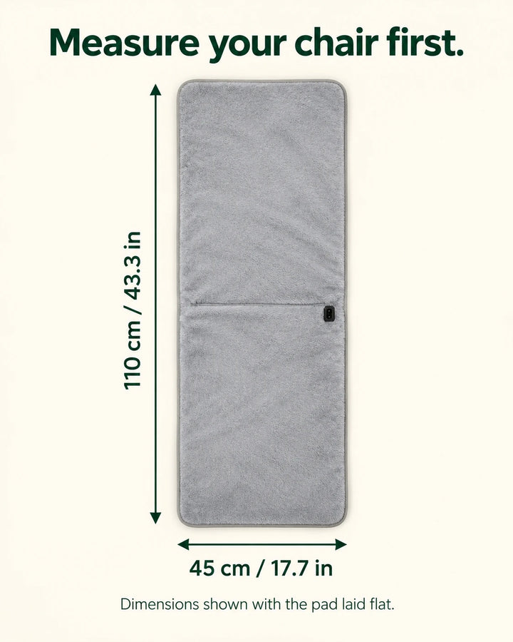 USB Heated Seat &amp; Back Pad — Faux Fur, 45 × 110 cm 03-size