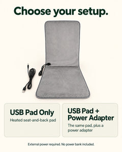 USB Heated Seat &amp; Back Pad — Faux Fur, 45 × 110 cm 04-options