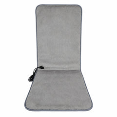 USB Heated Seat &amp; Back Pad — Faux Fur, 45 × 110 cm — variant-grey