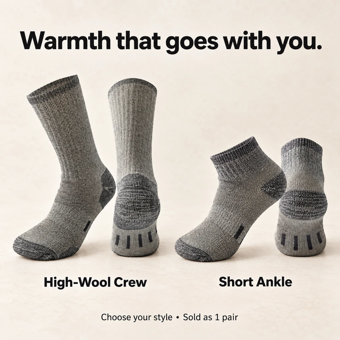 Merino Wool Blend Socks — Crew &amp; Ankle 01-hero