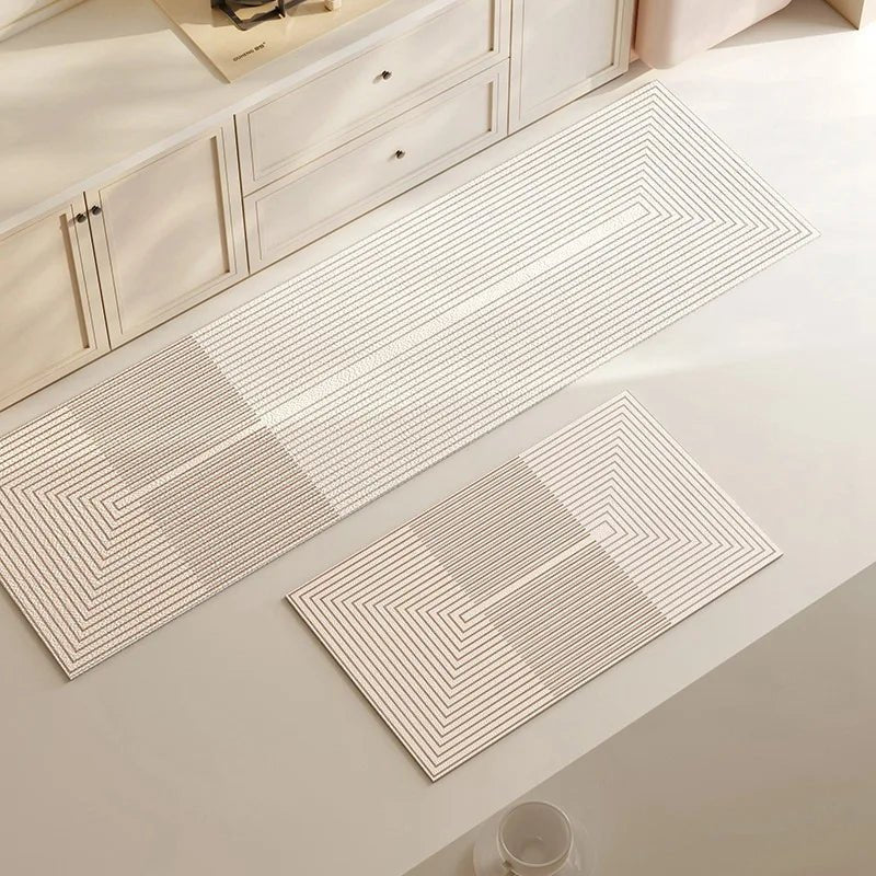 Velloraco | Kitchen Mat Super Absorbent | Non - Slip & Washable | Diatomite Design | Oval & Long Shape | Comfort Rug for Kitchen & Bathroom - Velloraco