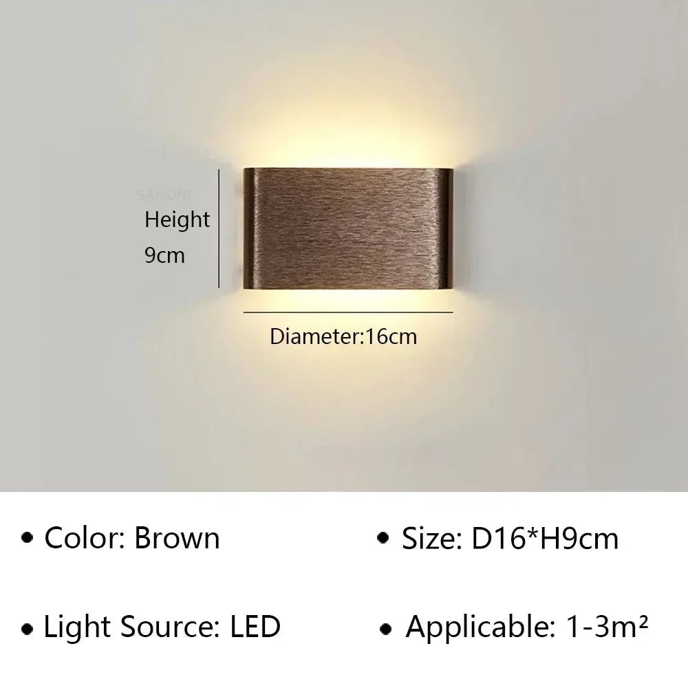 Velloraco Modern LED Wall Lamp | Stylish Design | Warm White Light for Bedroom, Hallway &amp; Bathroom - Velloraco